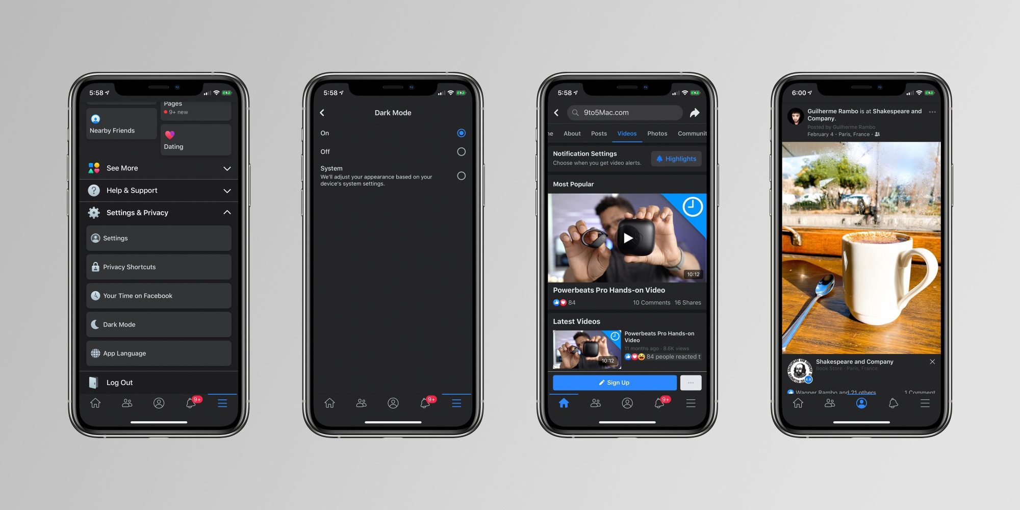 Facebook bắt đầu tung ra Dark Mode cho ứng dụng của mình trên iOS