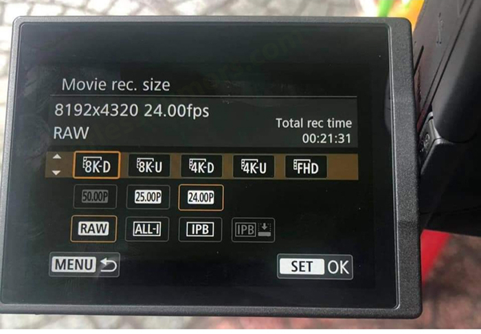 Báo cáo mới về máy ảnh Canon EOS R5 cho thấy thiết bị có thể quay video 8K