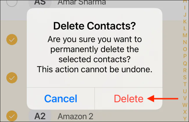 Cách xoá nhiều số điện thoại cùng một lúc trên iPhone