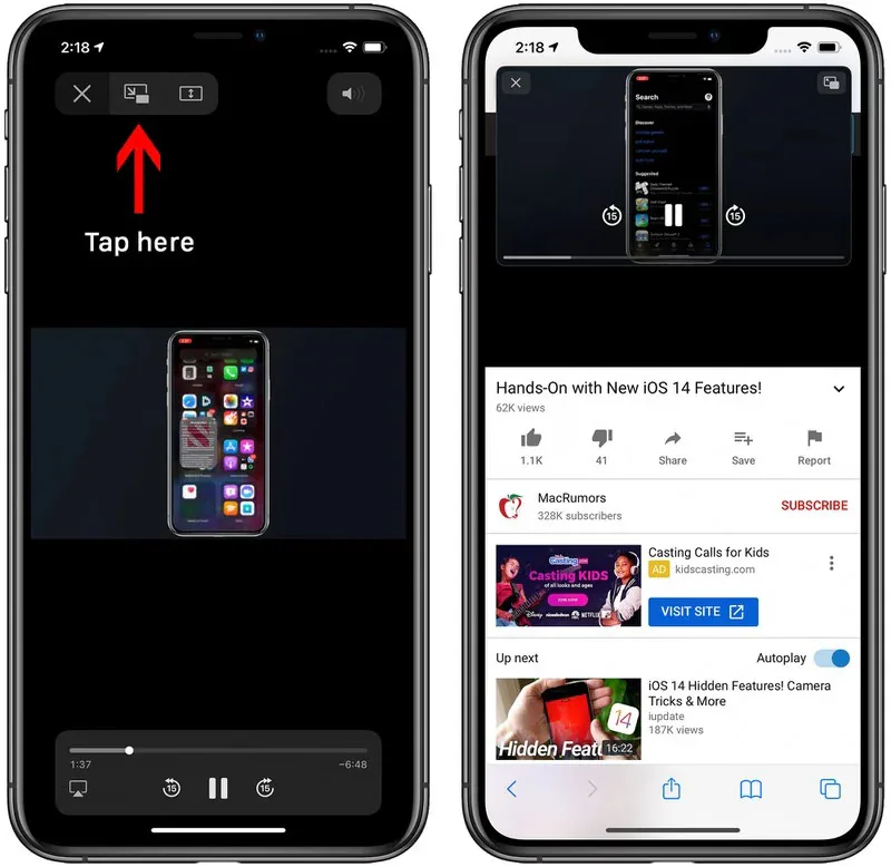 Cách sử dụng tính năng Picture in Picture trên iOS 14 để xem YouTube ở cửa sổ nhỏ