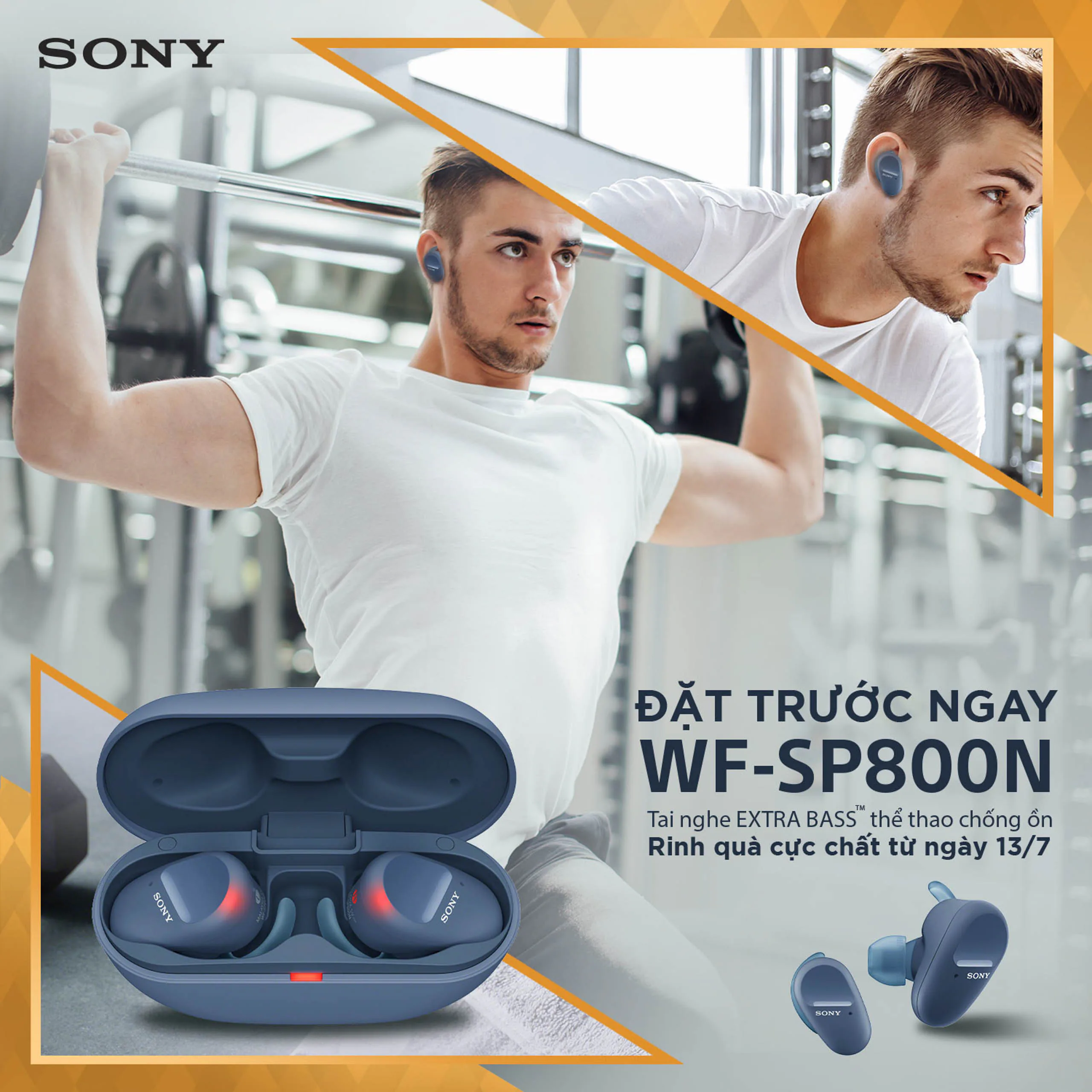 Sony ra mắt tai nghe true wireless WF-SP800N với khả năng chống ồn và chất âm Extra Bass nổi bật