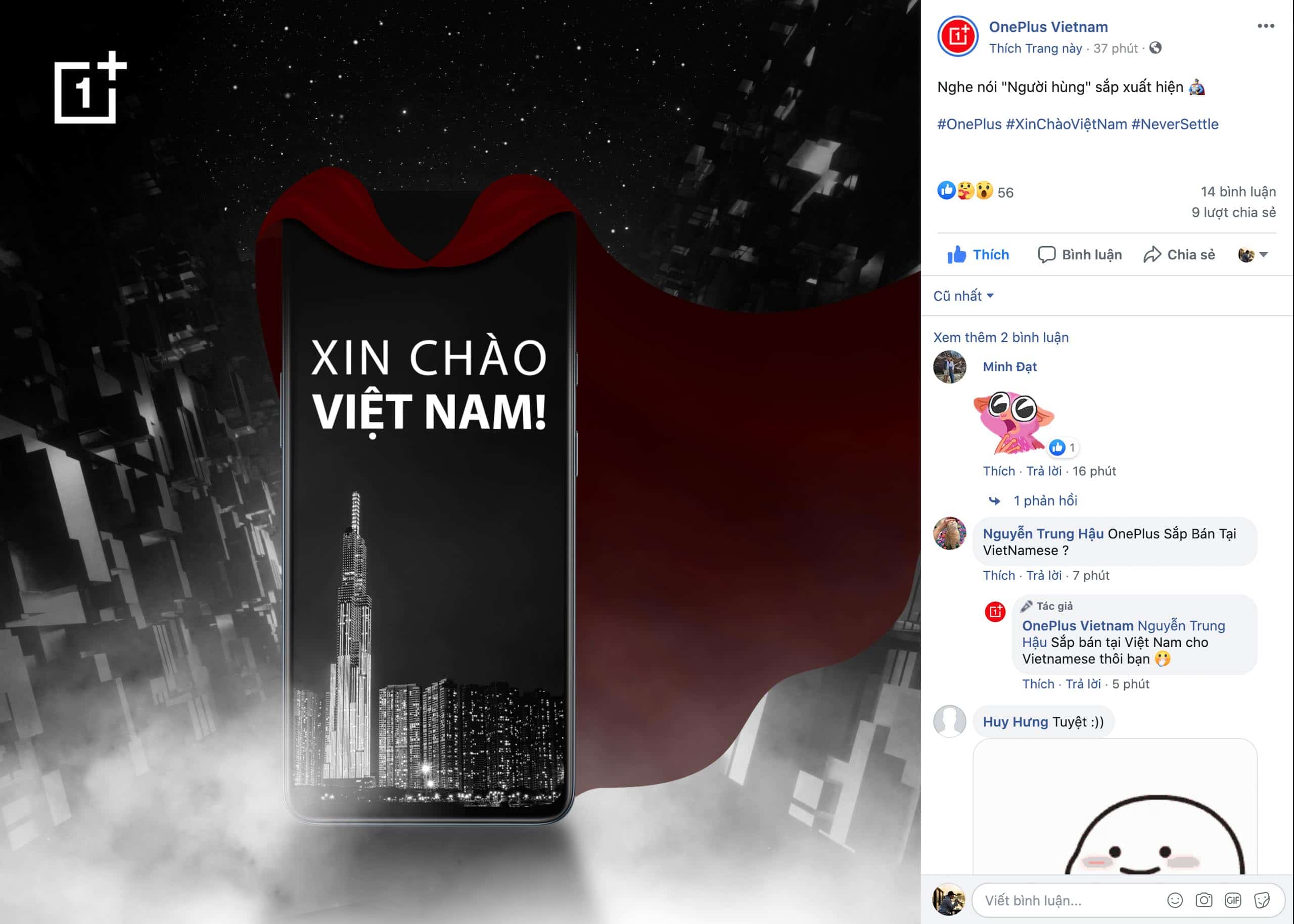 Sau hình ảnh úp mở, OnePlus hôm nay chính thức gia nhập thị trường Việt Nam