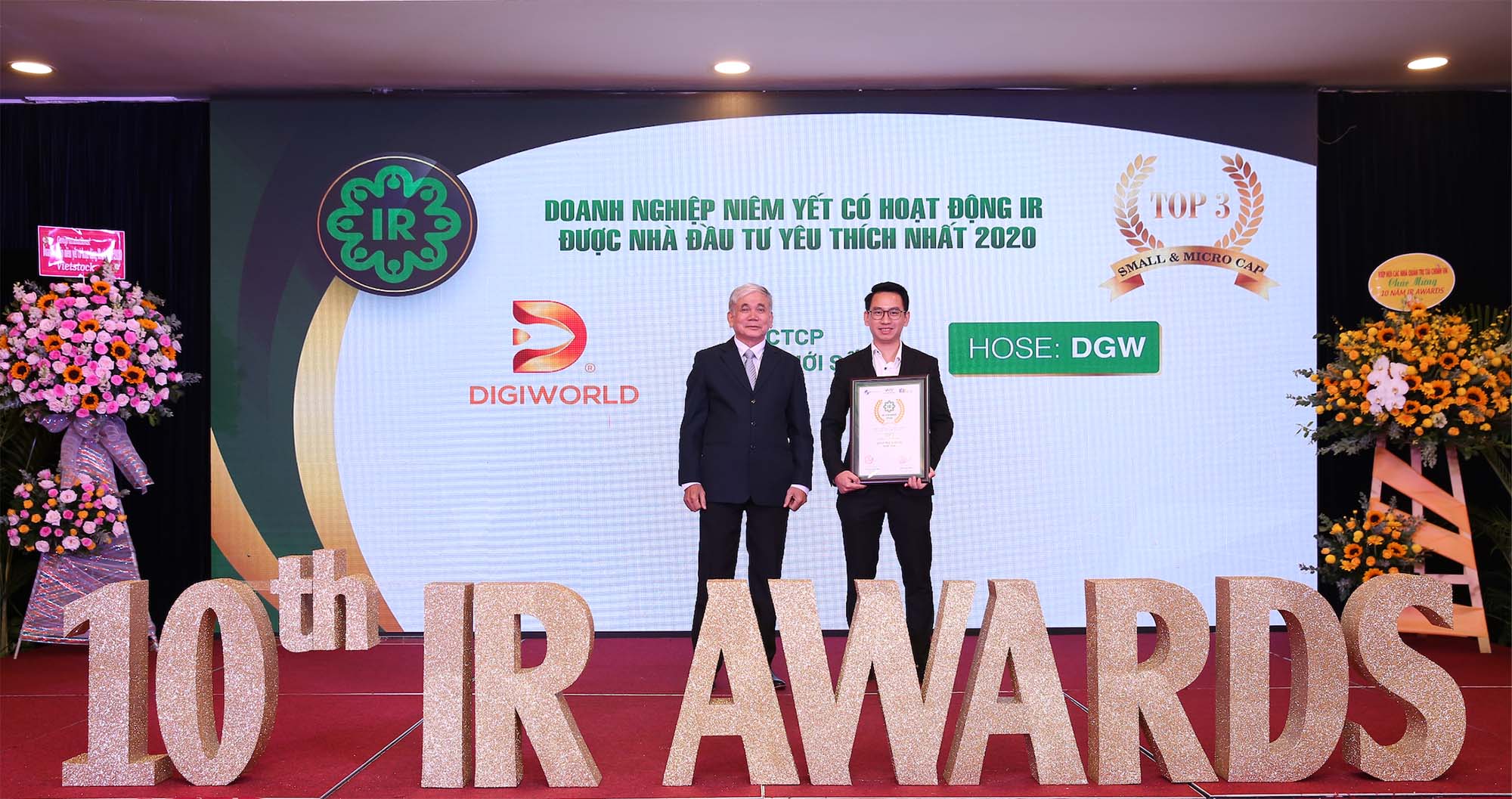 Lần thứ 3, Digiworld nhận 02 giải thưởng doanh nghiệp niêm yết có hoạt động IR tốt nhất