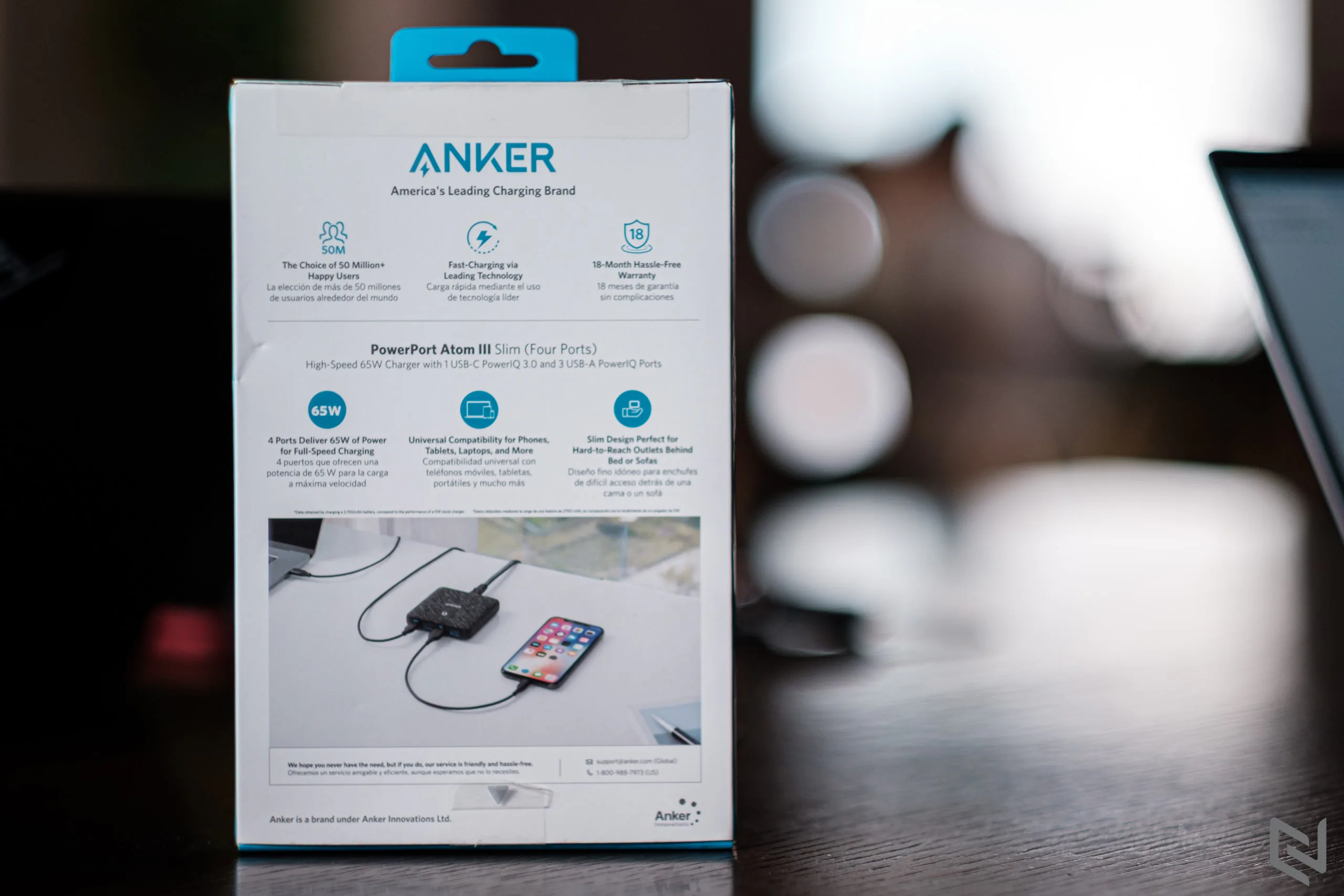 Trên tay sạc Anker 4 cổng PowerPort Atom III Slim 65W: Mỏng gọn nhờ vật liệu GaN, 4 cổng cho nhiều nhu cầu sạc