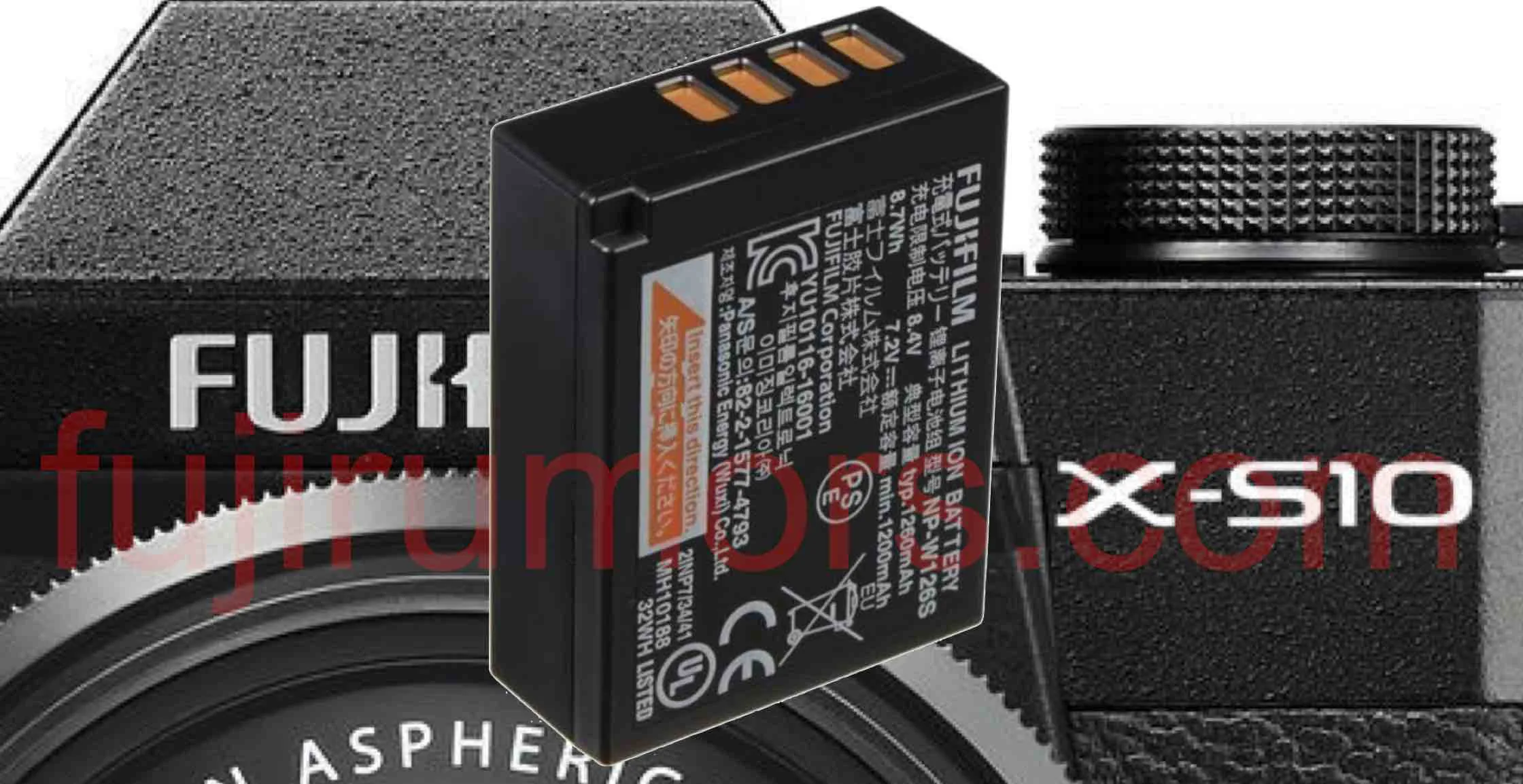 Máy ảnh Fujifilm X-S10 sẽ sử dụng viên pin NP-W126S