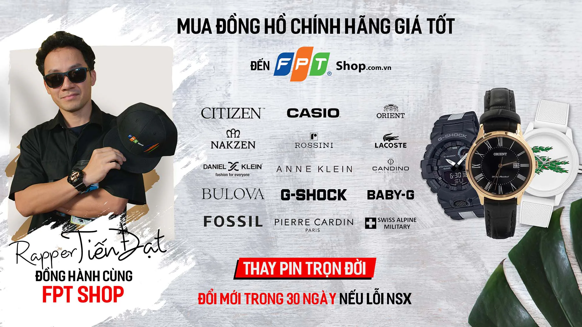 FPT Shop hợp tác cùng Rapper Đinh Tiến Đạt trình làng bài rap về đồng hồ