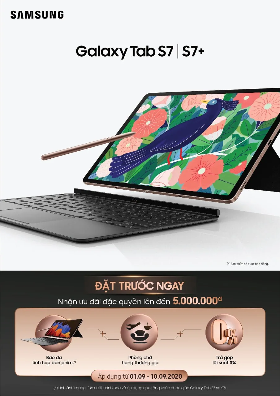Samsung chính thức ra mắt Galaxy Tab S7 và S7+ tại Việt Nam, giá từ 18,990,000 VND
