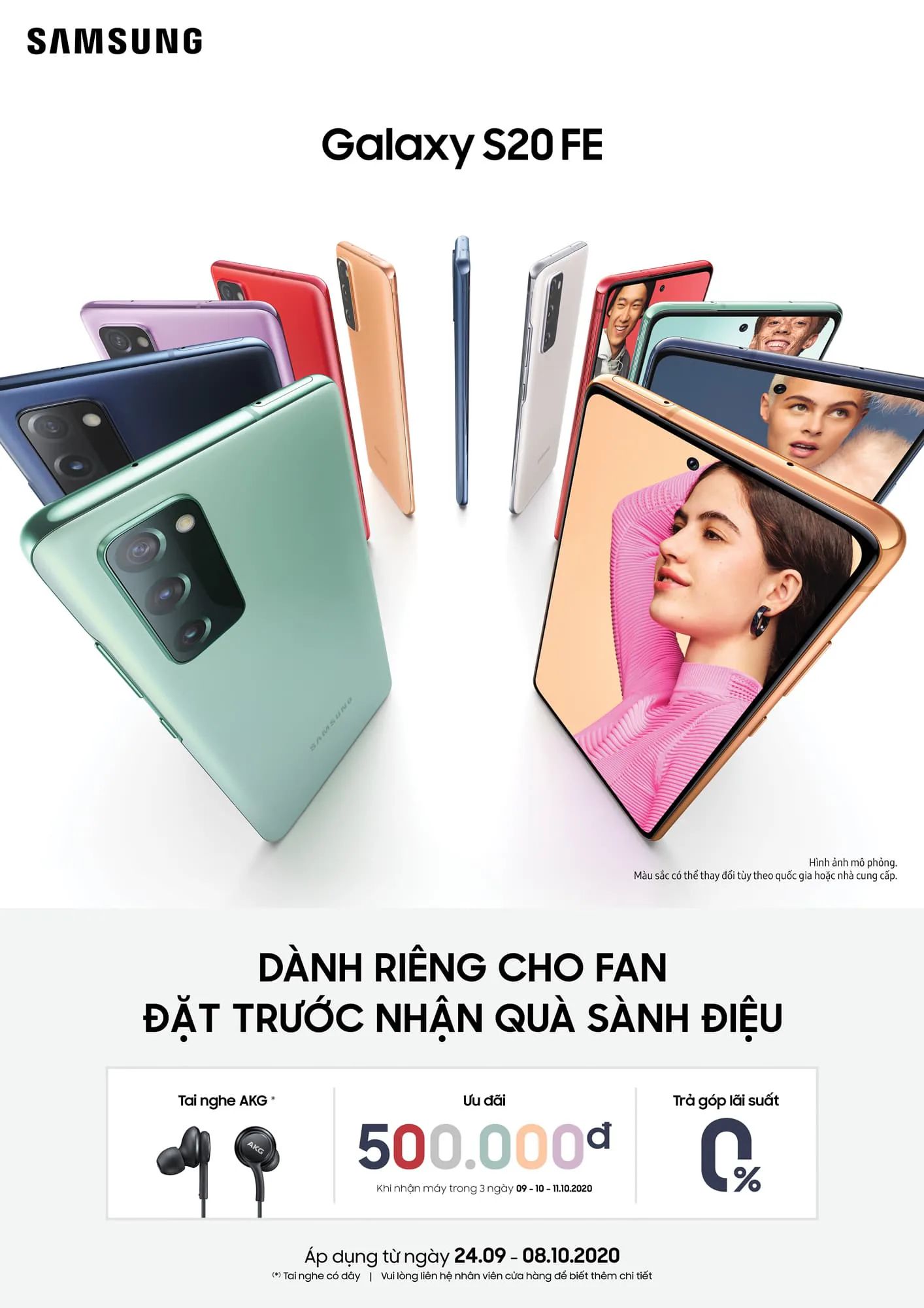 Samsung Galaxy S20 FE ra mắt, 6 màu sắc cá tính, giá 15,990,000 VND