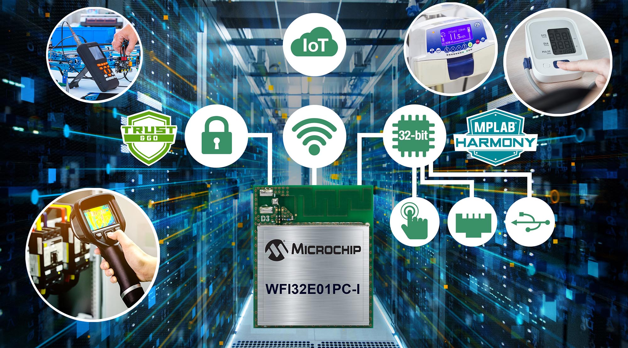 Microchip Technology giới thiệu Mô-đun MCU 32-bit Trust&GO Wi-Fi đầu tiên với các lựa chọn hàng đầu về thiết bị ngoại vi
