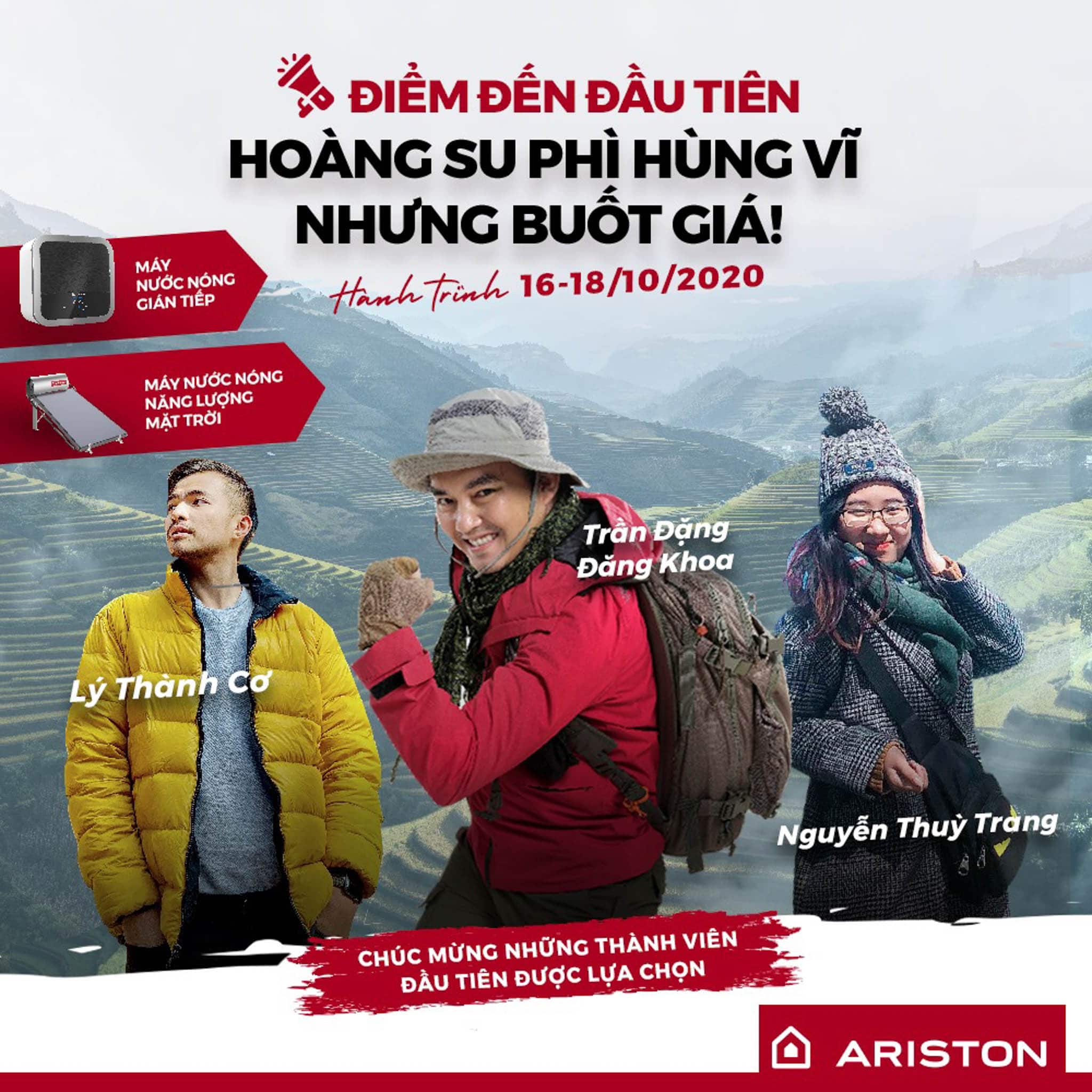 Biệt đội Ariston hé lộ thông tin đầu tiên trong hành trình xuyên Việt
