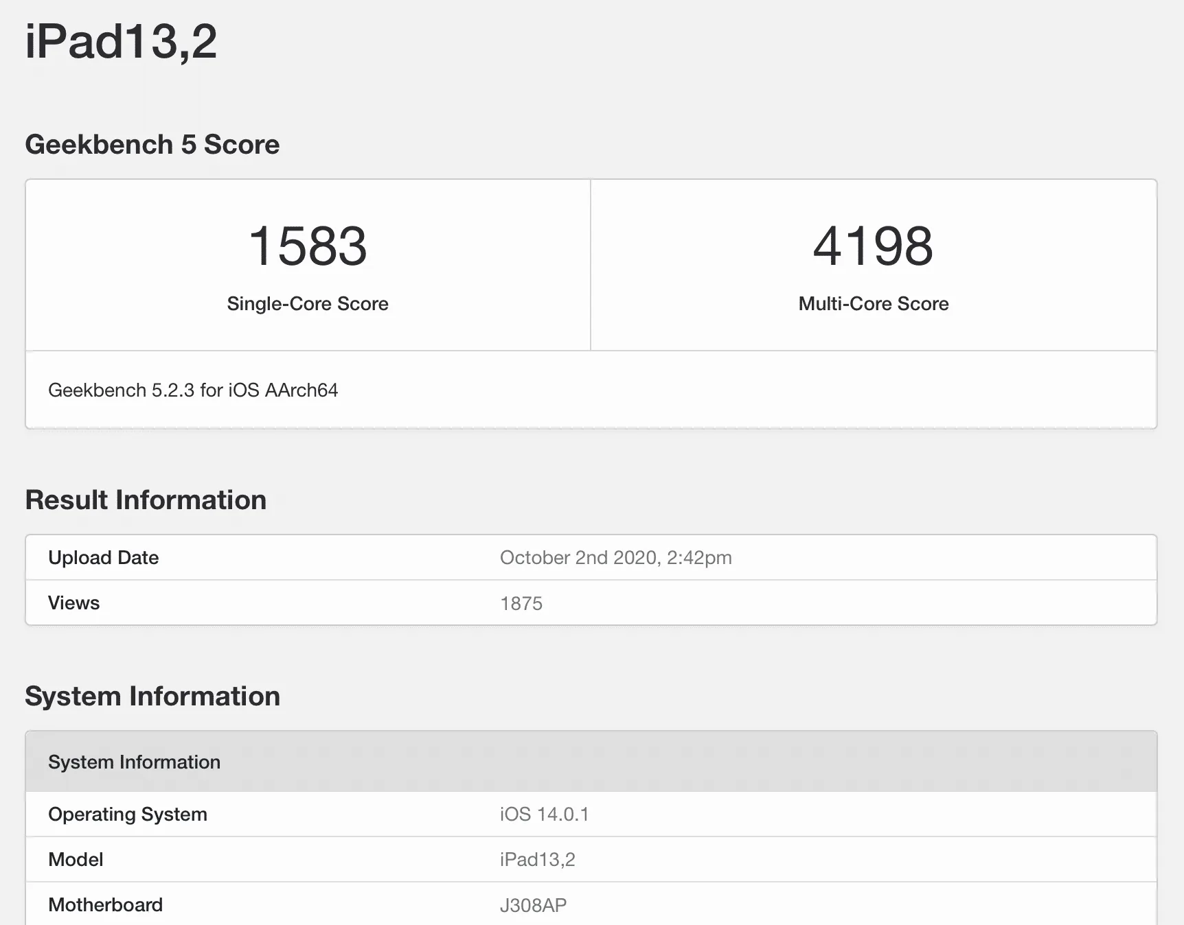 Đã có điểm số benchmark iPad Air 4 với chip A14 mạnh mẽ