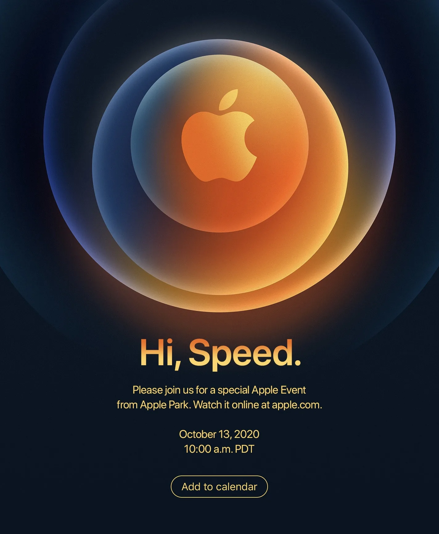Apple xác nhận sự kiện ra mắt iPhone 12 'Hi, Speed' vào ngày 14/10 sắp tới