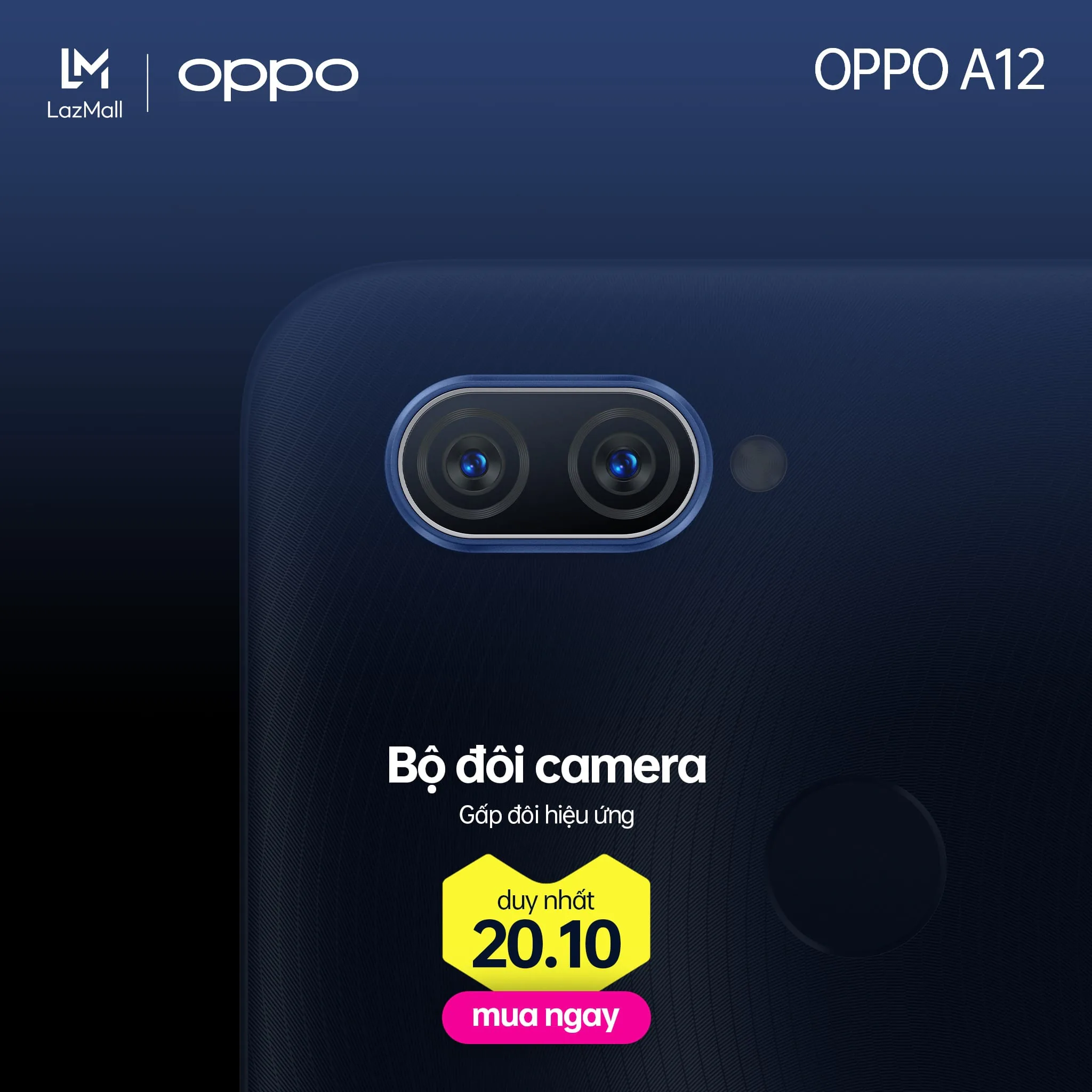 OPPO A12 ra mắt màu mới, độc quyền Lazada: Tặng ngàn deal, đến người phụ nữ bạn yêu
