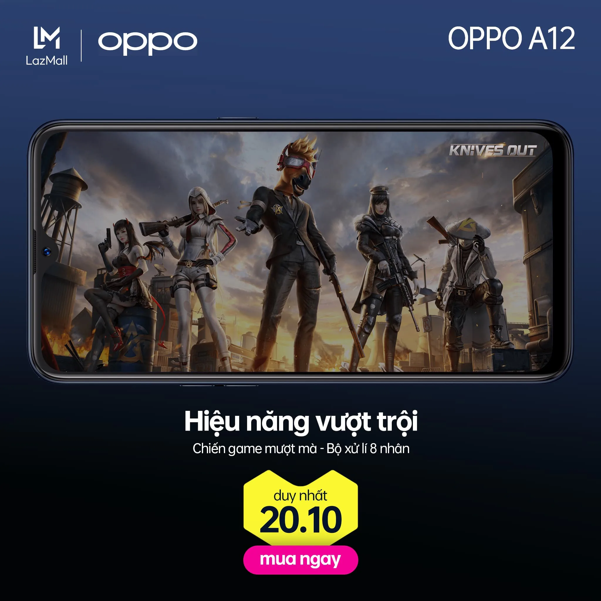 OPPO A12 ra mắt màu mới, độc quyền Lazada: Tặng ngàn deal, đến người phụ nữ bạn yêu