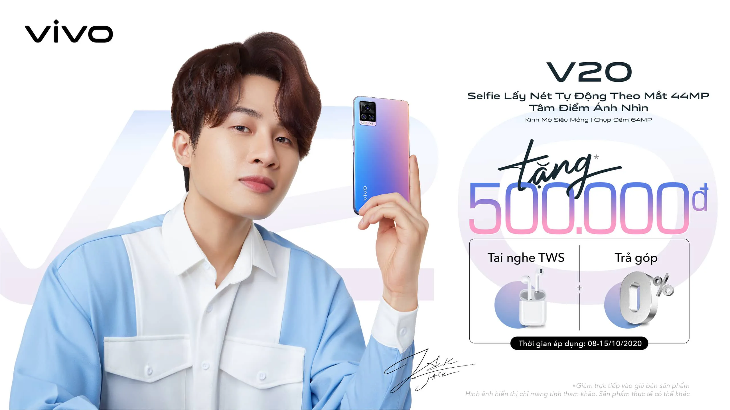 vivo V20 chính thức ra mắt tại Việt Nam, JACK là gương mặt đại diện