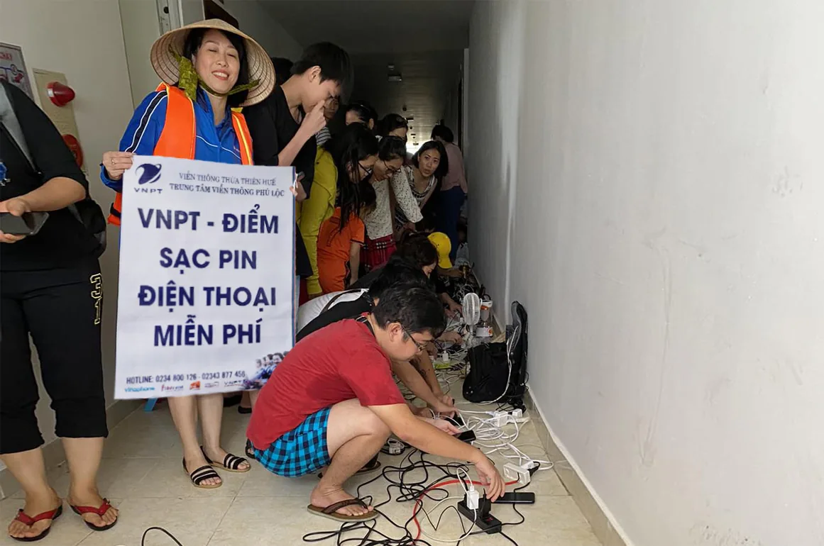 VNPT kịp thời hỗ trợ khách hàng trong bão số 6, số 7
