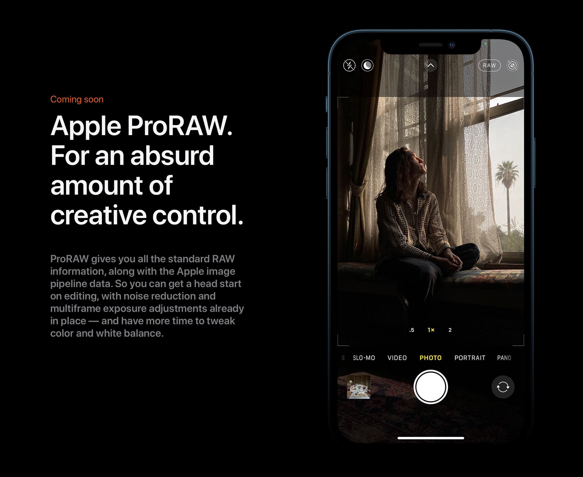 Định dạng ProRAW của Apple sẽ ghi lại tập tin 12-bit RAW DNG