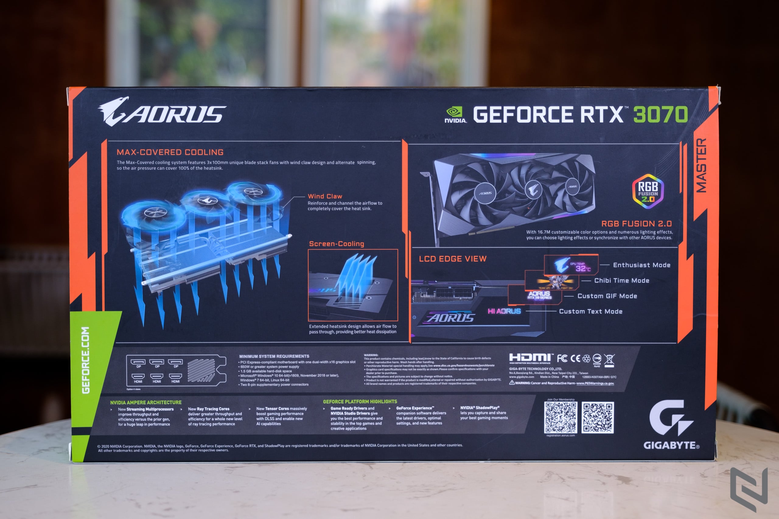 Mở hộp Gigabyte AORUS GeForce RTX 3070 MASTER 8G: Sức mạnh tiềm ẩn bên trong vẻ đẹp khiêm tốn