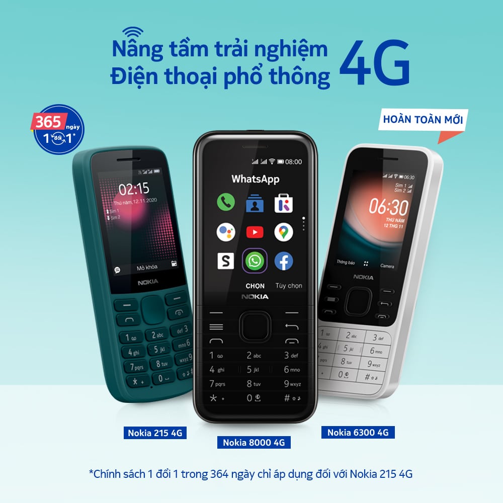 HMD Global ra mắt 3 điện thoại phổ thông Nokia mới tích hợp 4G giá từ 749,000 VND