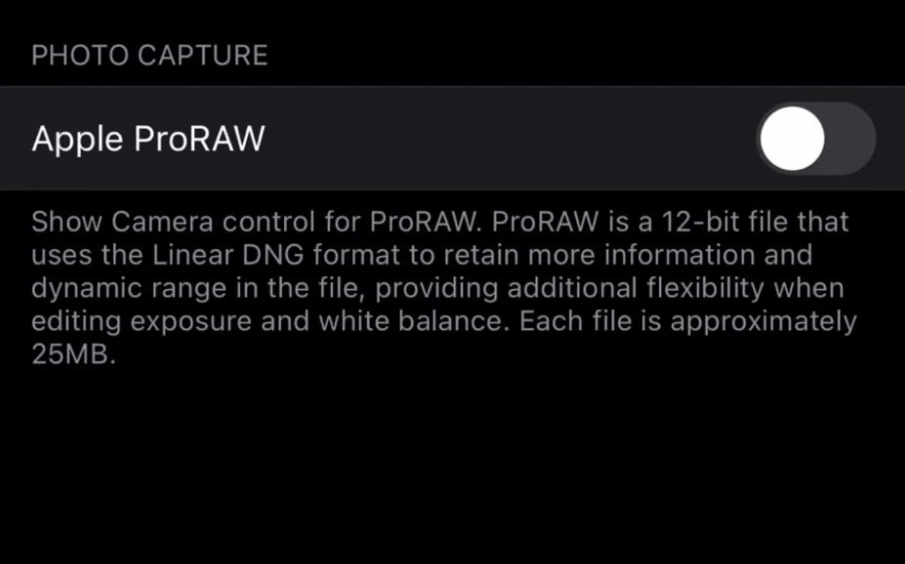 Định dạng ProRAW của Apple sẽ ghi lại tập tin 12-bit RAW DNG