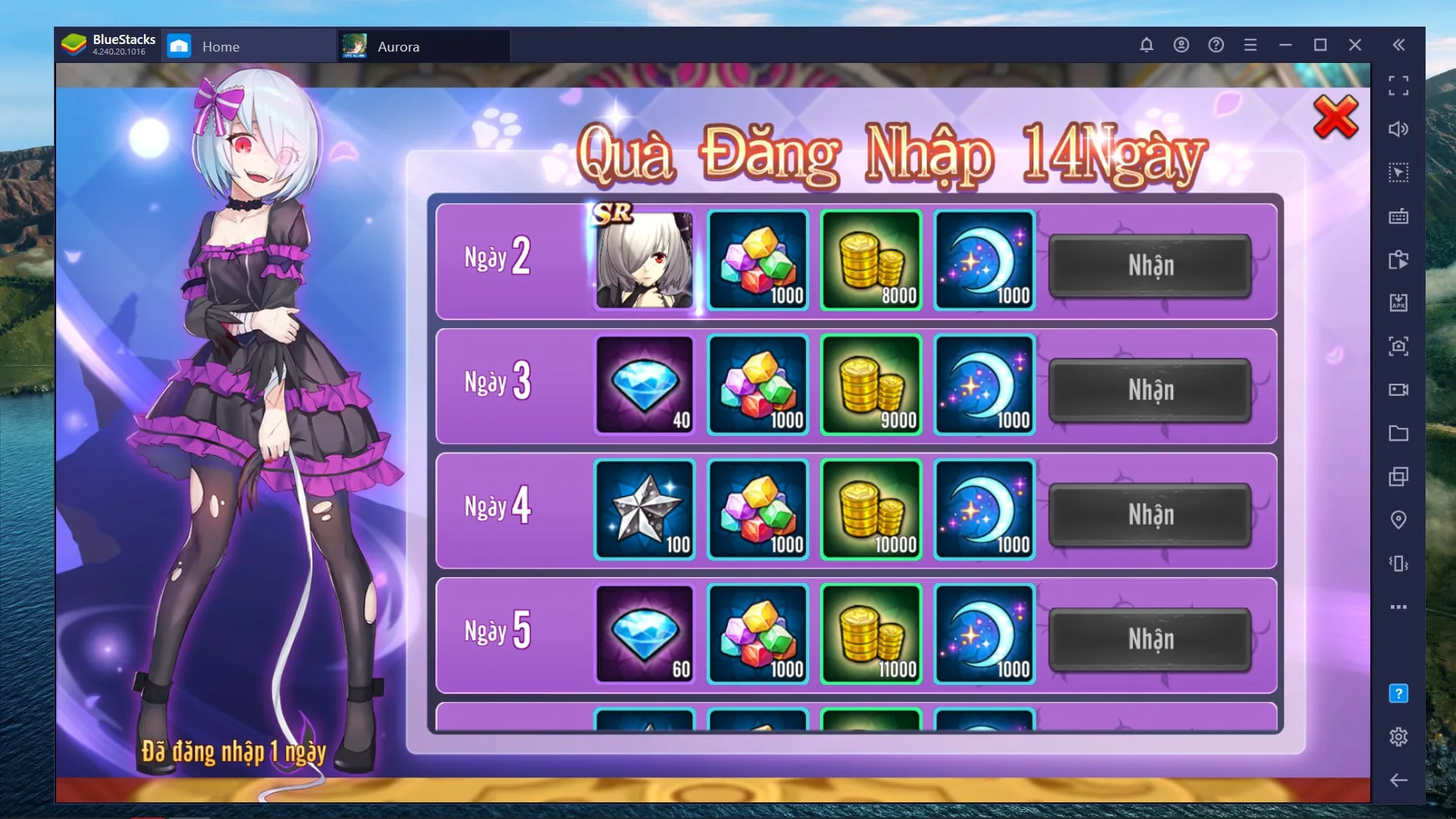 Aurora - Vùng Đất Huyền Thoại trên BlueStacks