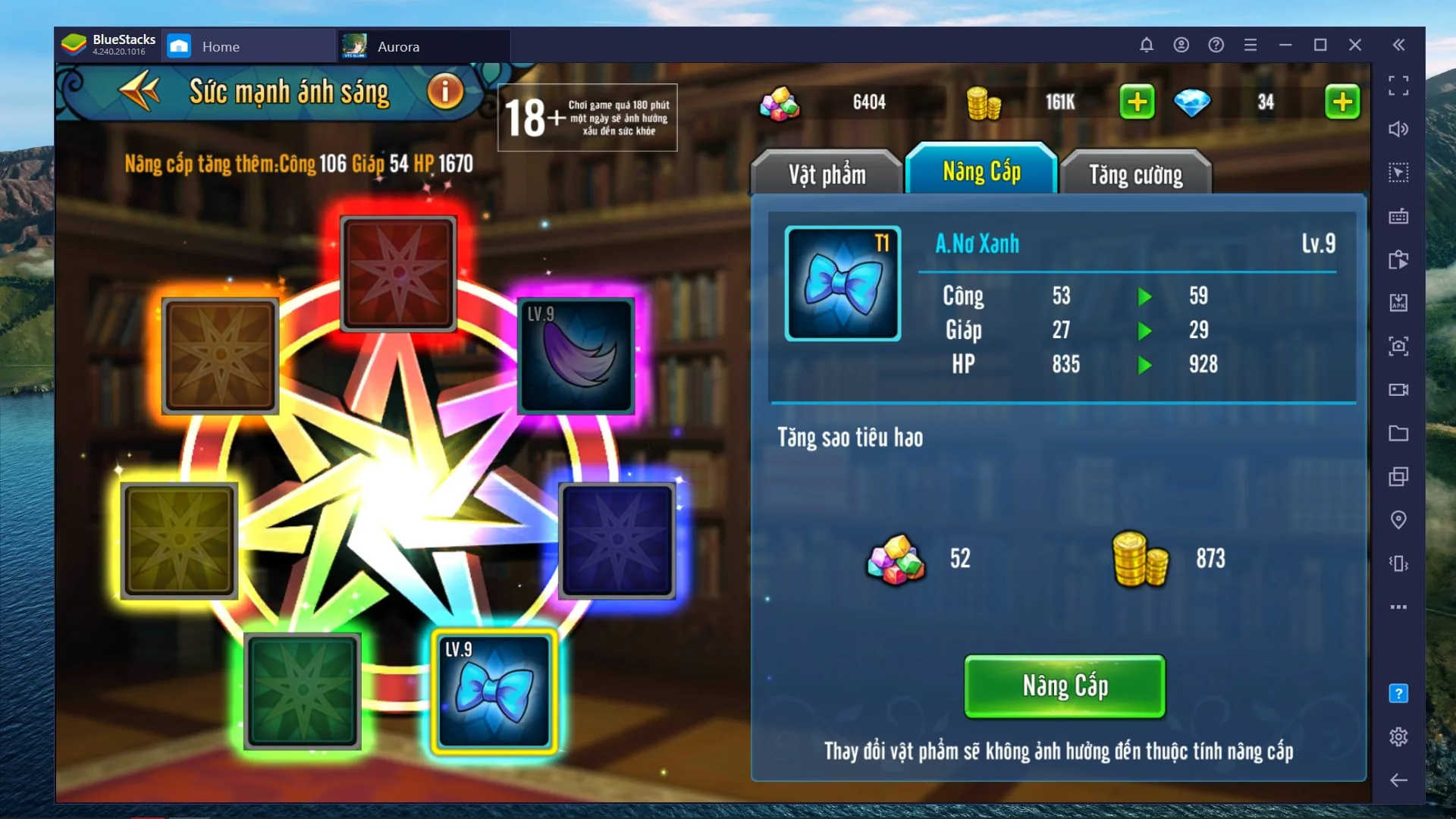 Aurora - Vùng Đất Huyền Thoại, tựa game mobile RPG chặt chém cực đã khi chơi trên phần mềm BlueStacks