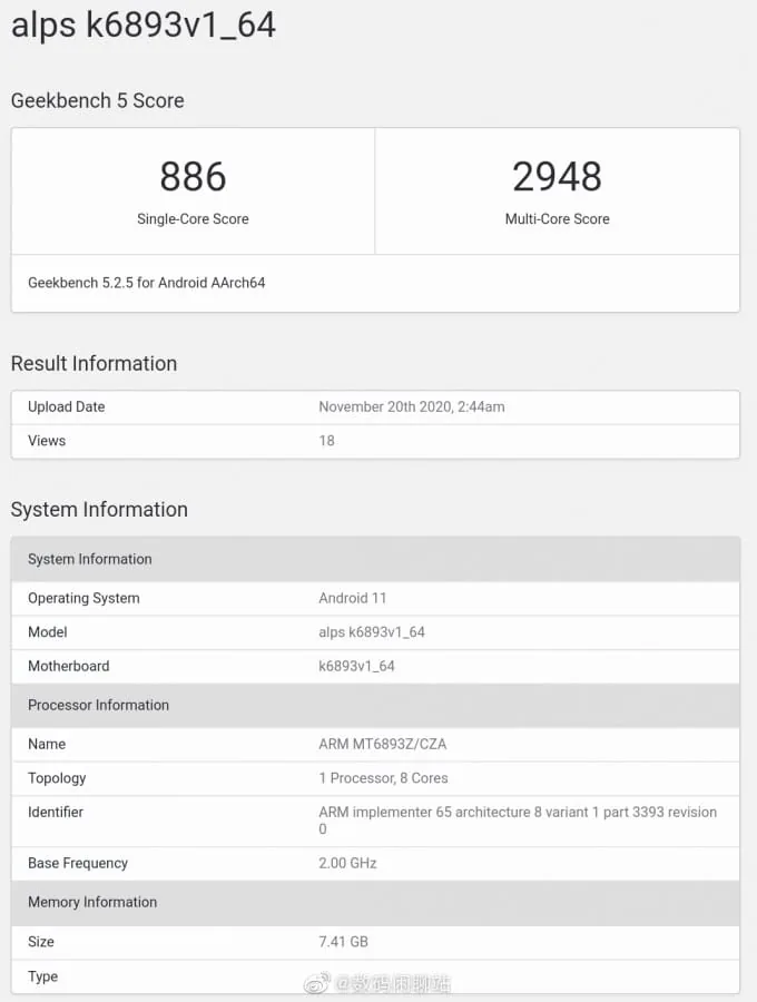 Vi xử lý MT6893 với tiến trình 6nm từ MediaTek có sức mạnh còn hơn cả Snapdragon 865