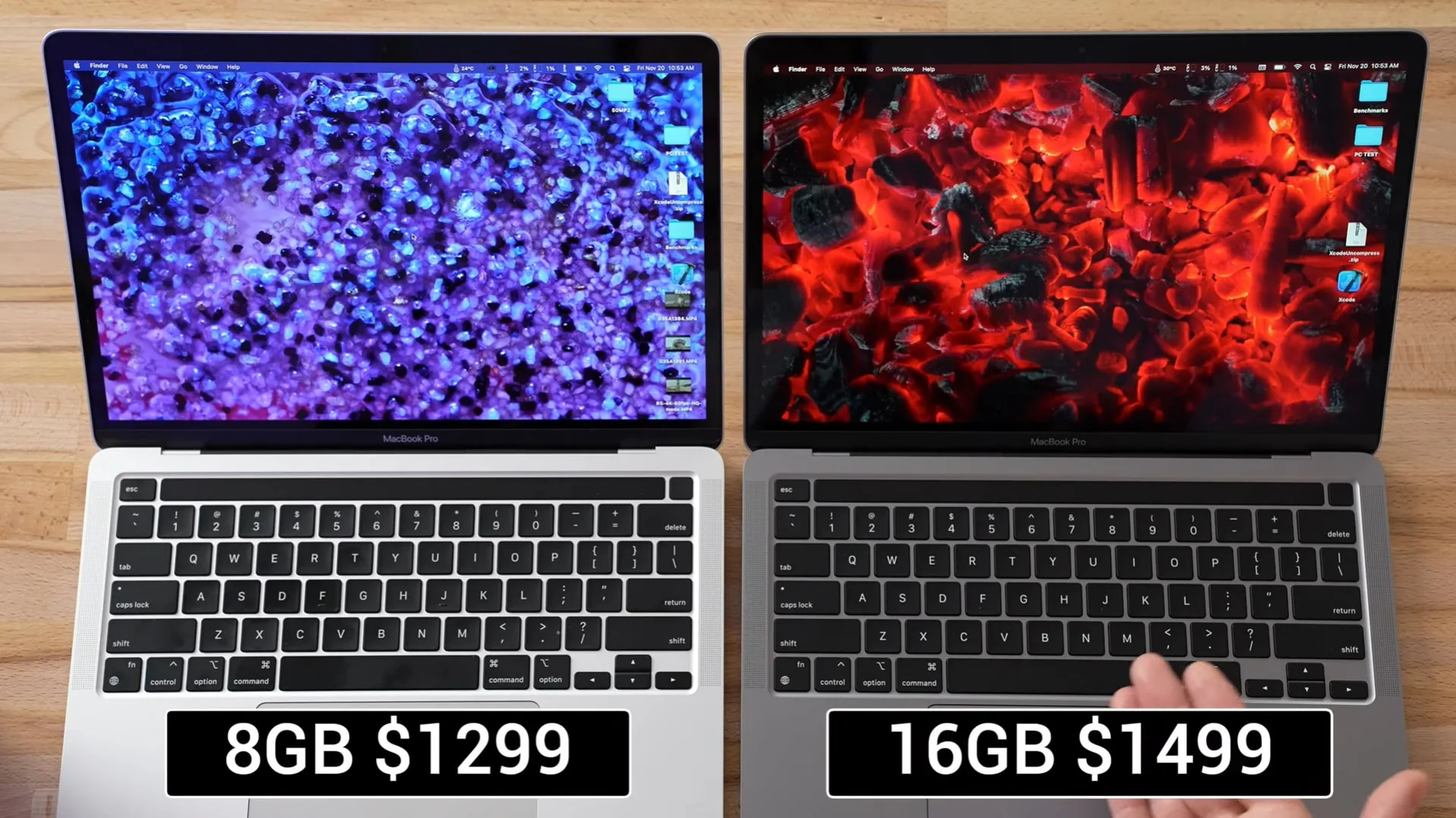 Video so sánh sự khác biệt về hiệu năng giữa 8GB và 16GB RAM của MacBook Pro chạy chip M1