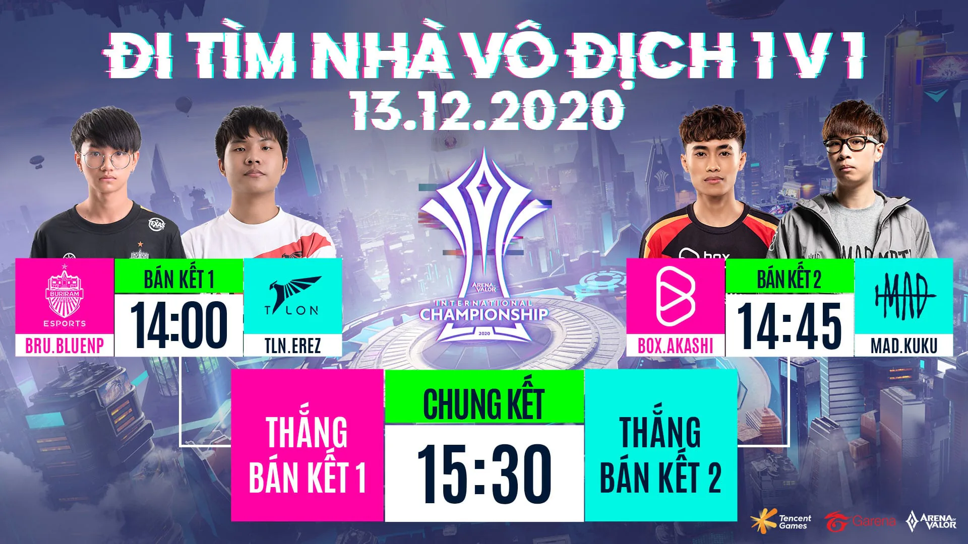 [Liên Quân Mobile] Lịch thi đấu bán kết AIC 2020: Việt Nam chắc chắn có đại diện lọt vào chung kết