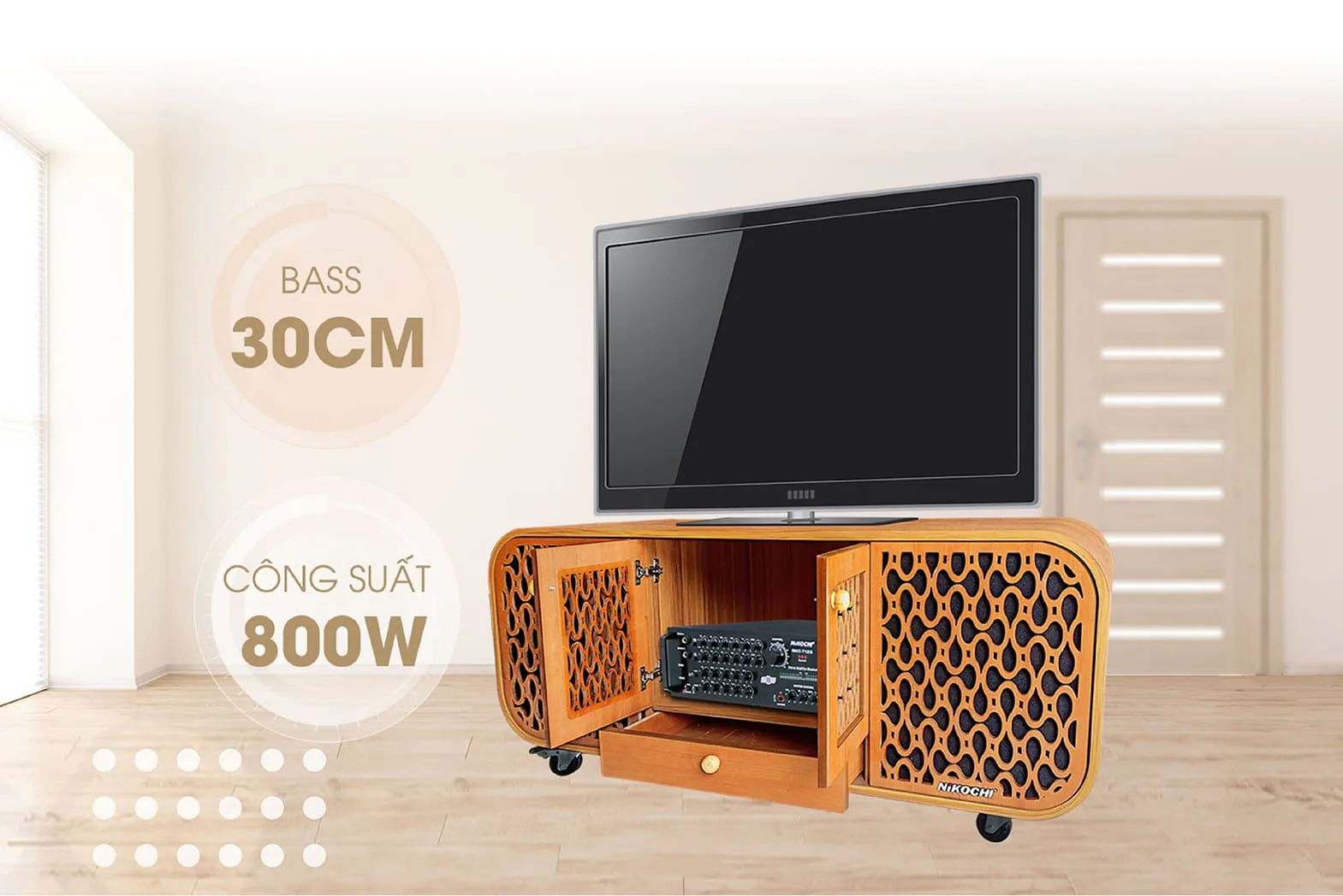 NIKOCHI ra mắt dòng loa tủ tivi NK-V19 hướng đến sự đa năng và tiện dụng