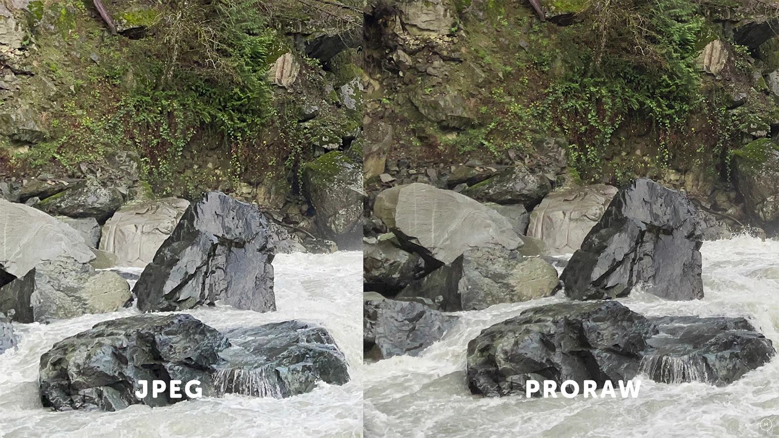 So sánh ProRAW với JPEG