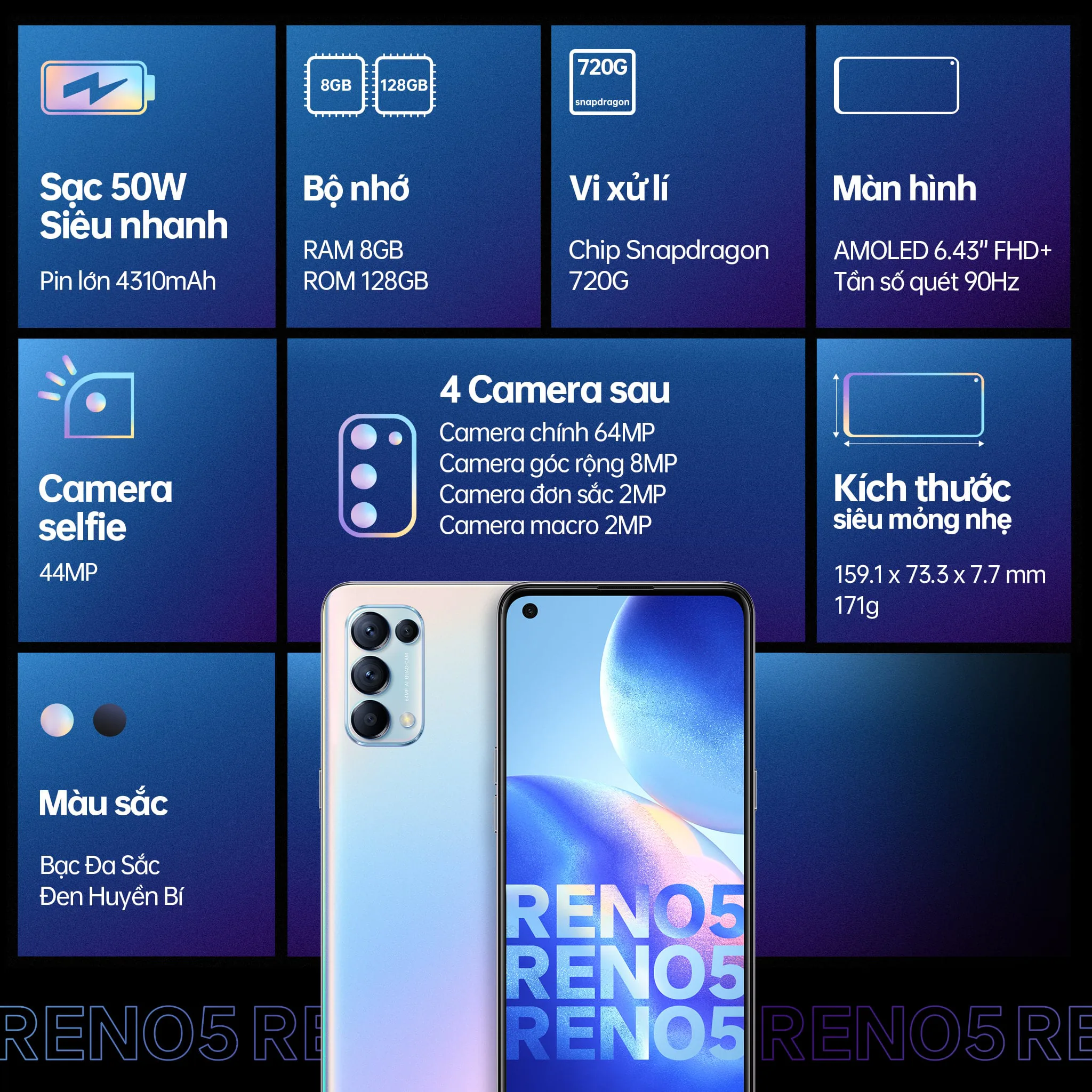 OPPO Reno5 chính thức ra mắt tại Việt Nam, giá 8,690,000 VND