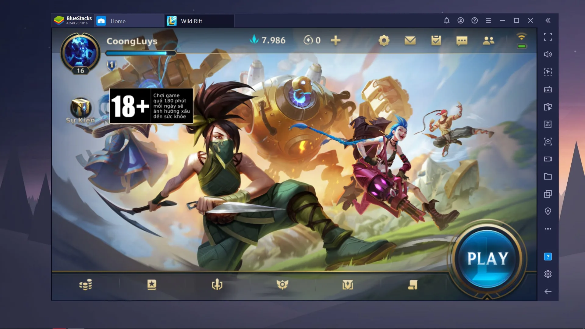 Cách thiết lập bàn phím chơi game Tốc Chiến trên BlueStacks