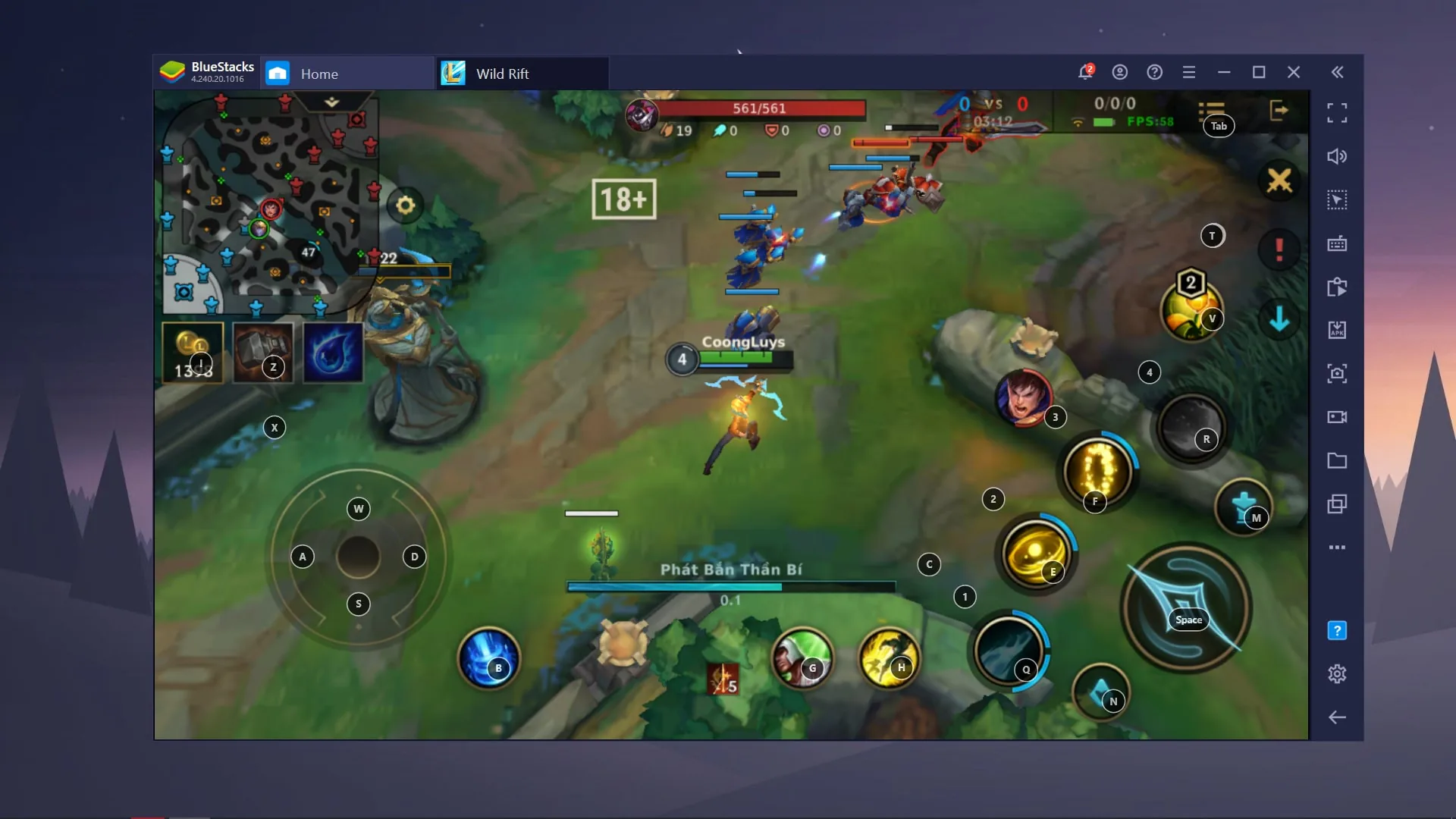 Cách thiết lập bàn phím chơi game Tốc Chiến trên BlueStacks