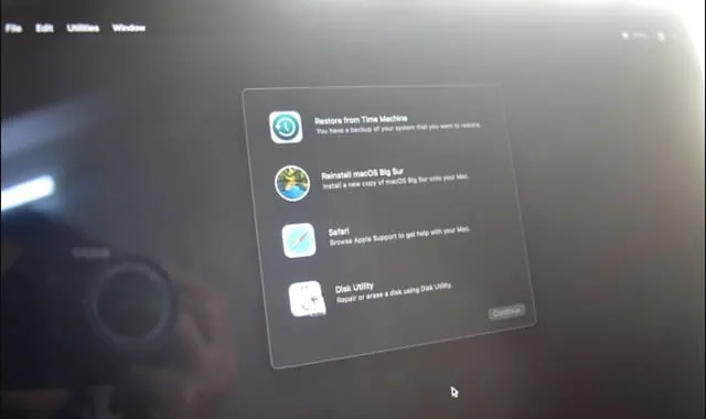 vào Recovery Mode trên Mac chạy M1