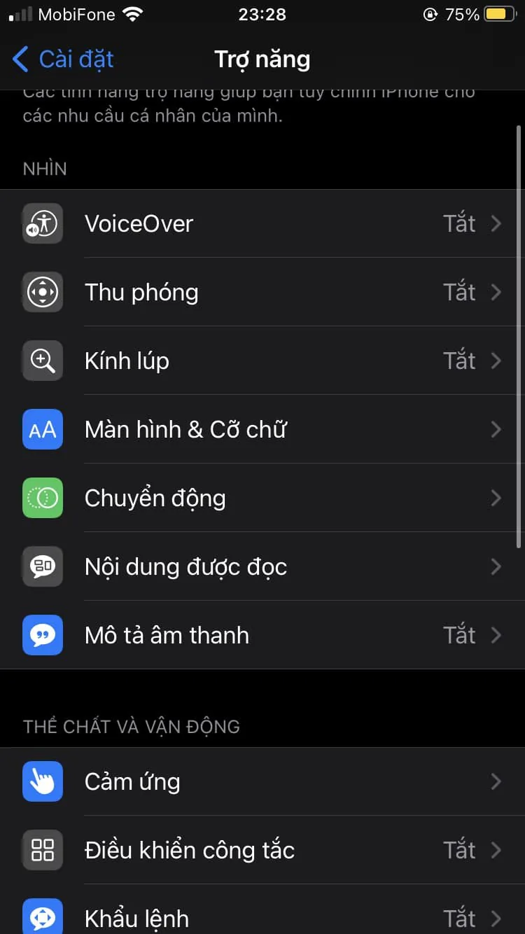 Hướng dẫn tắt tính năng tự động điều chỉnh độ sáng trên iPhone