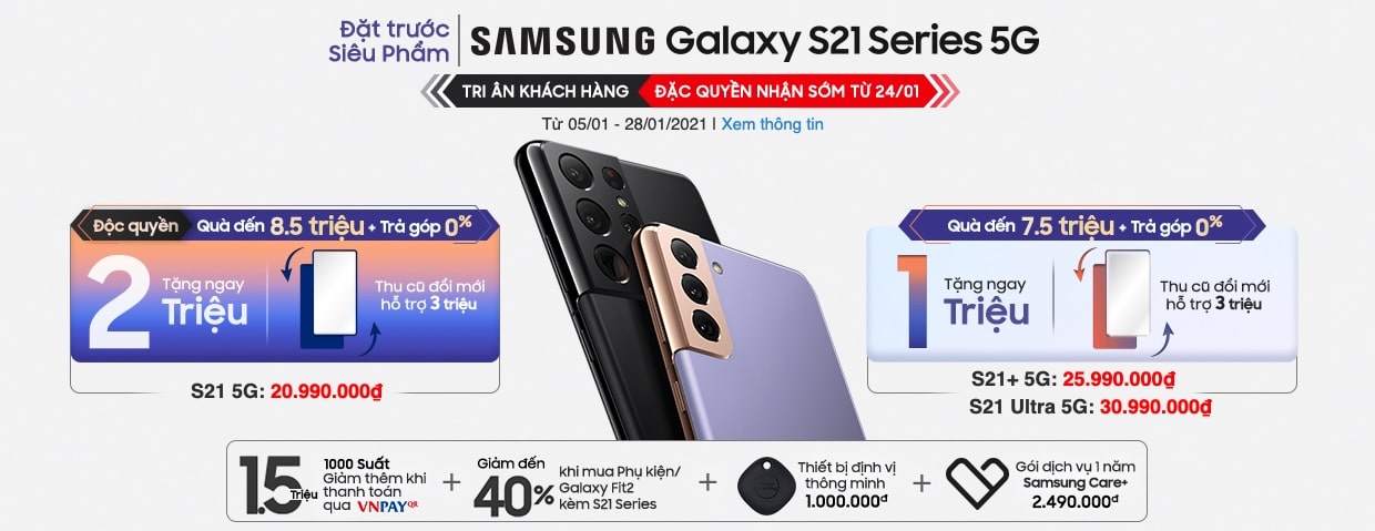 Loạt nhà bán lẻ lớn giao hàng sớm Galaxy S21 series để tri ân tín đồ Galaxy S, số lượng có hạn