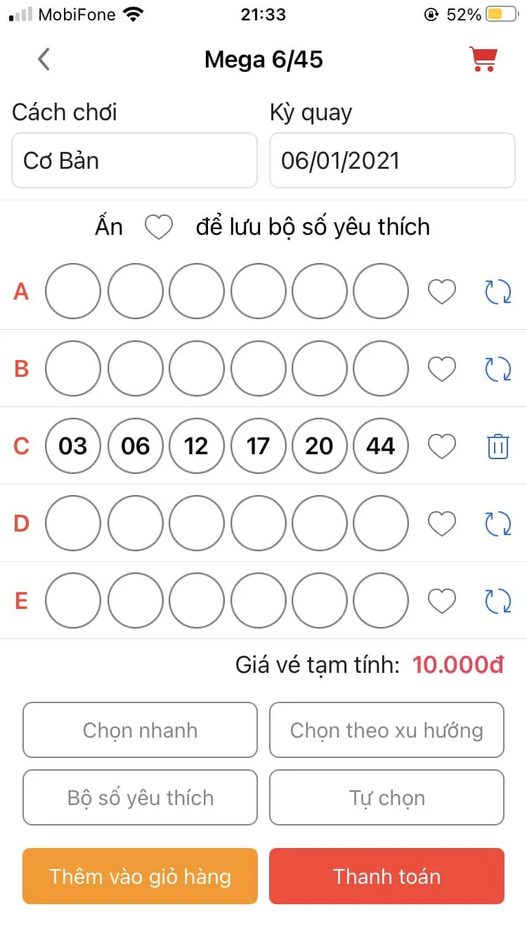 Hướng dẫn cách mua vé Vietlott trên điện thoại nhanh chóng, tiện lợi