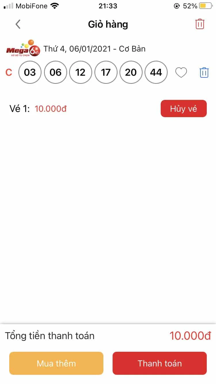 Hướng dẫn cách mua vé Vietlott trên điện thoại nhanh chóng, tiện lợi