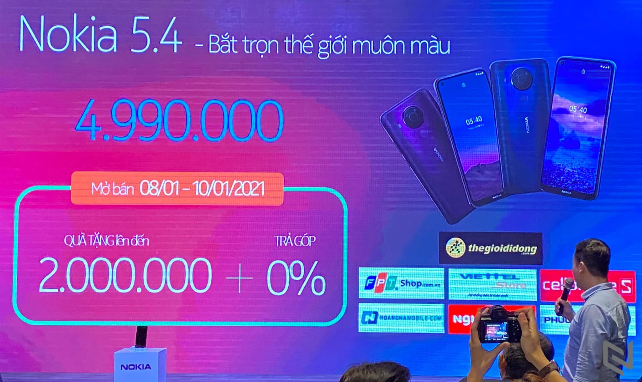 Nokia 5.4 chính thức ra mắt thị trường Việt Nam: 4 camera với hiệu ứng quay phim chuẩn điện ảnh