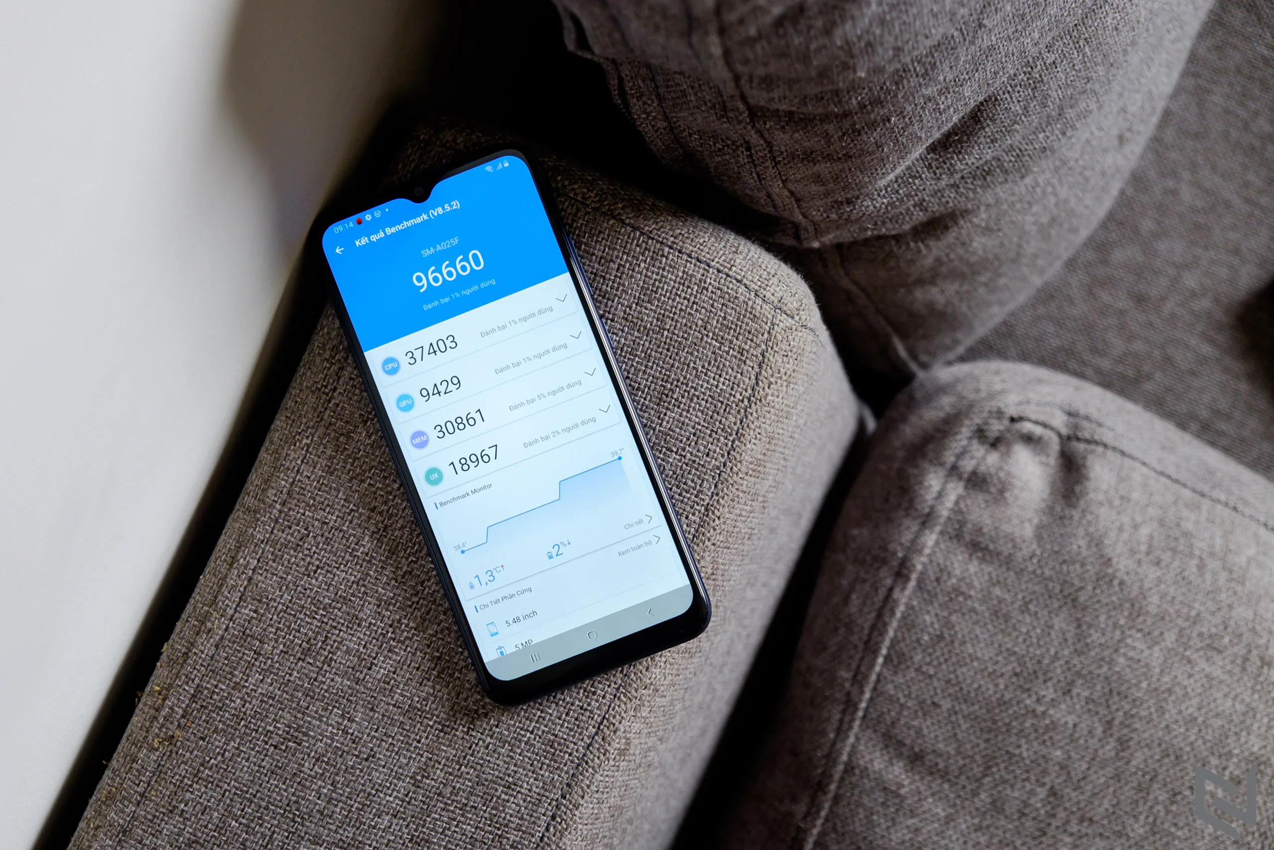 trên tay Galaxy A02s