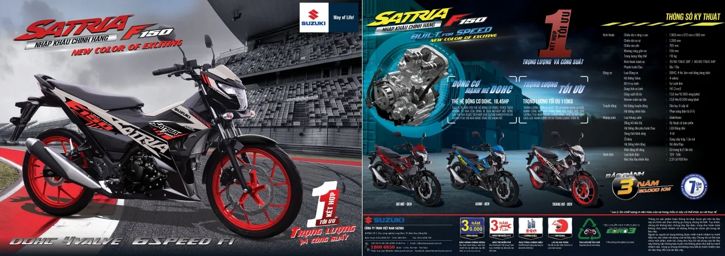 Satria F150 phiên bản 2021, chuẩn màu cá tính - bứt tốc đỉnh cao, giá 52 triệu