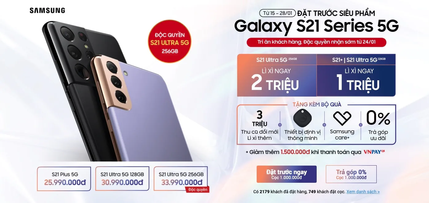 Loạt nhà bán lẻ lớn giao hàng sớm Galaxy S21 series để tri ân tín đồ Galaxy S, số lượng có hạn