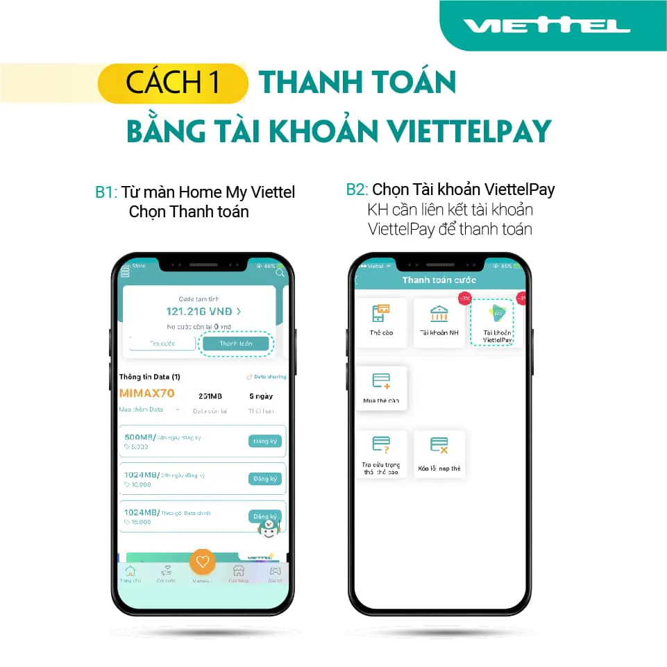 thanh toán trả sau Viettel