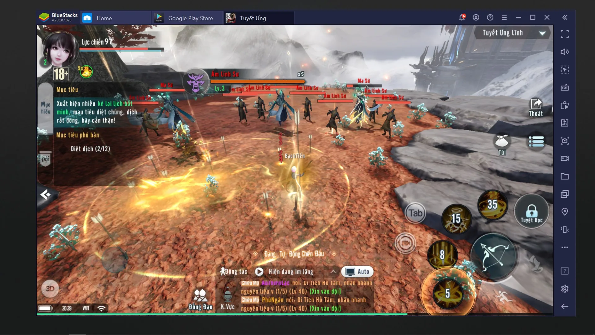 Trải nghiệm game Tuyết Ưng VNG trên PC với ứng dụng Bluestacks