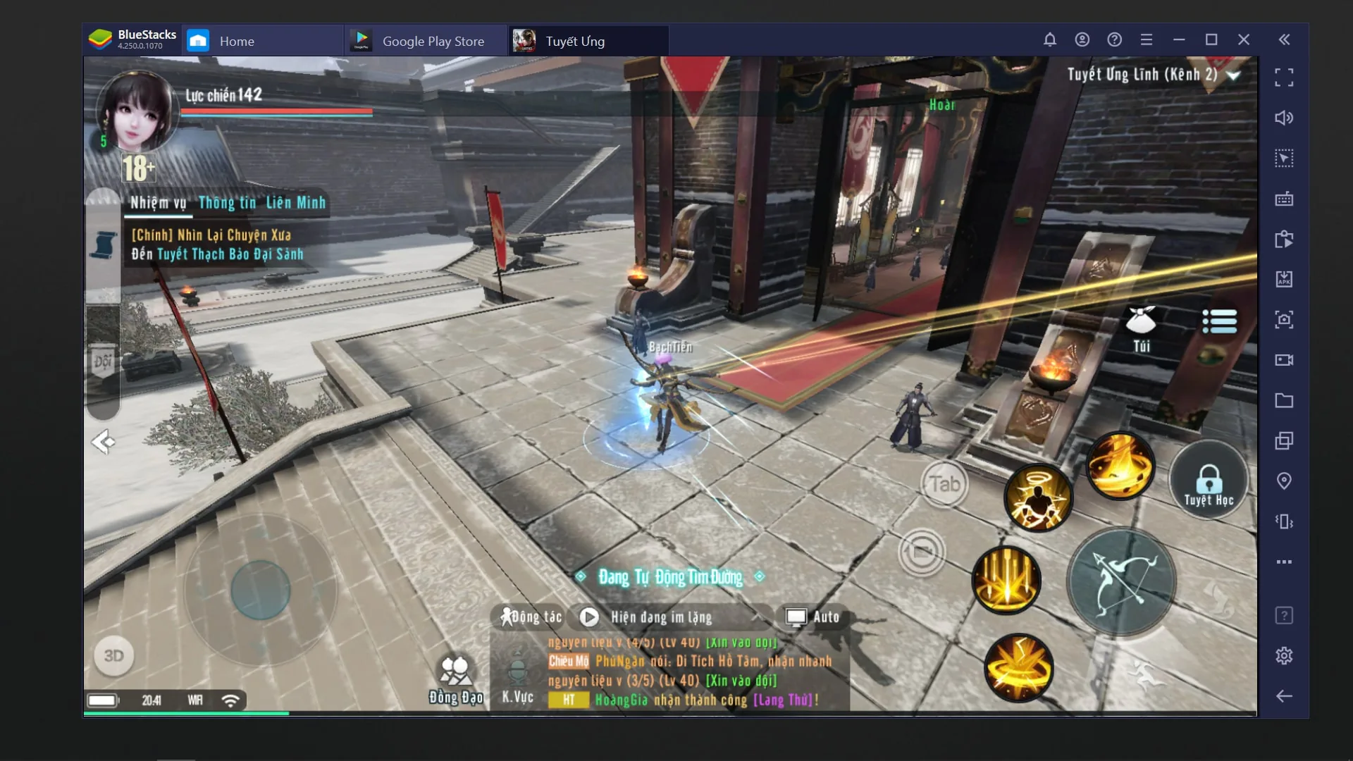 Trải nghiệm game Tuyết Ưng VNG trên PC với ứng dụng Bluestacks