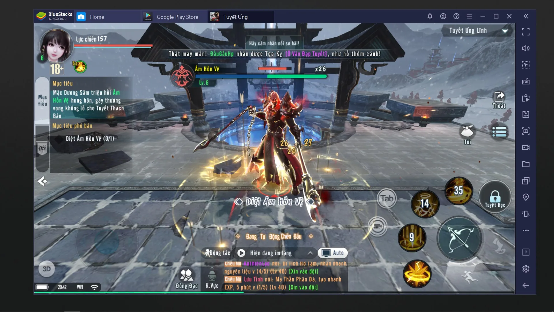 Trải nghiệm game Tuyết Ưng VNG trên PC với ứng dụng Bluestacks