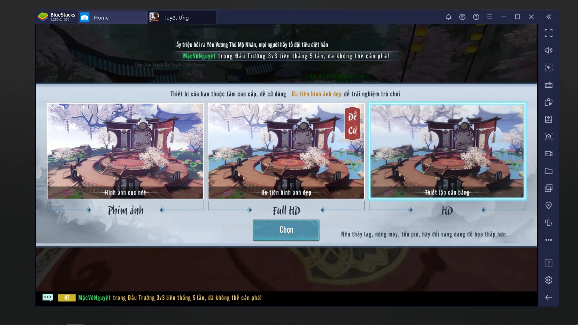 Trải nghiệm game Tuyết Ưng VNG trên PC với ứng dụng Bluestacks