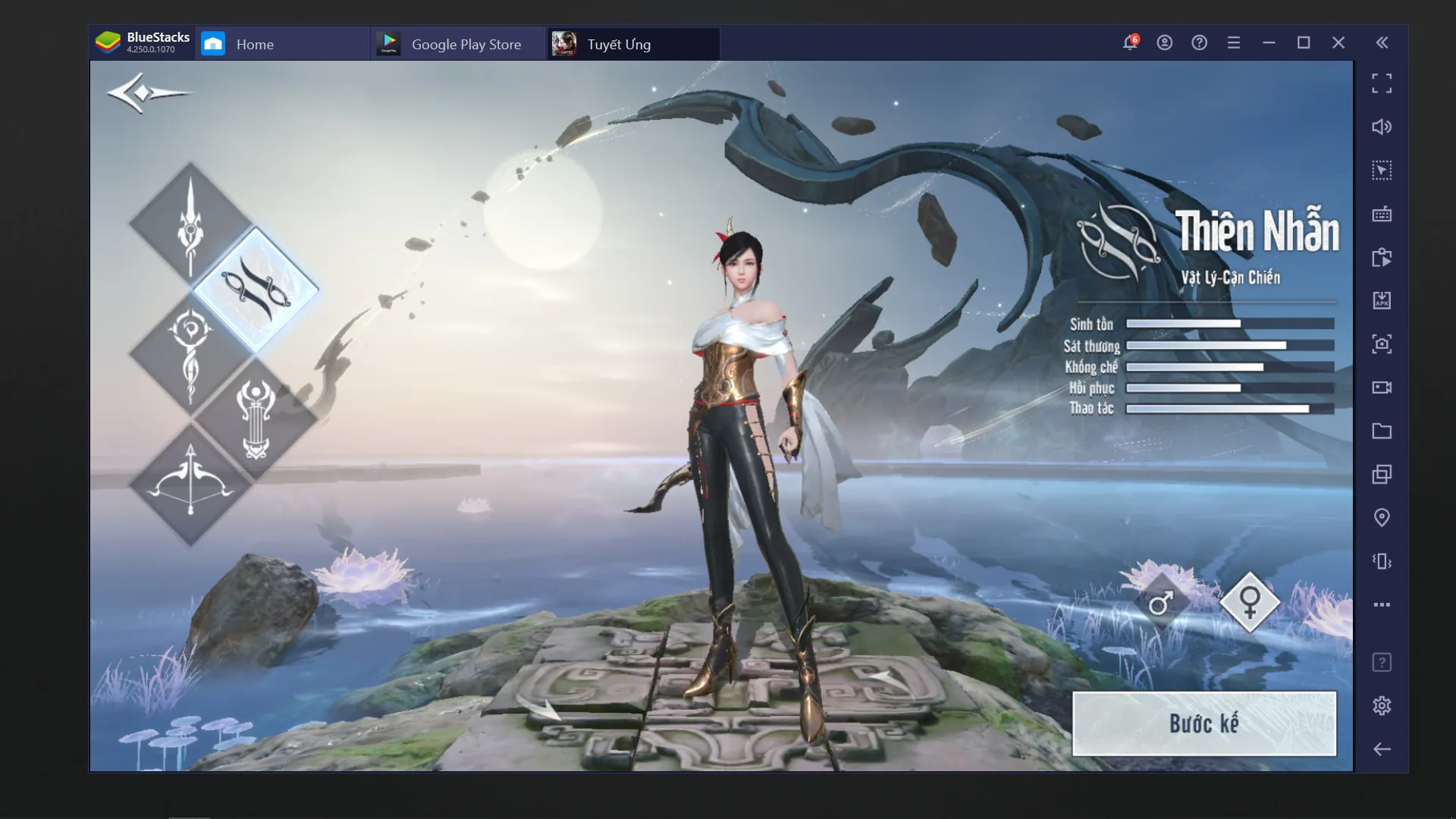 Trải nghiệm game Tuyết Ưng VNG trên PC với ứng dụng Bluestacks