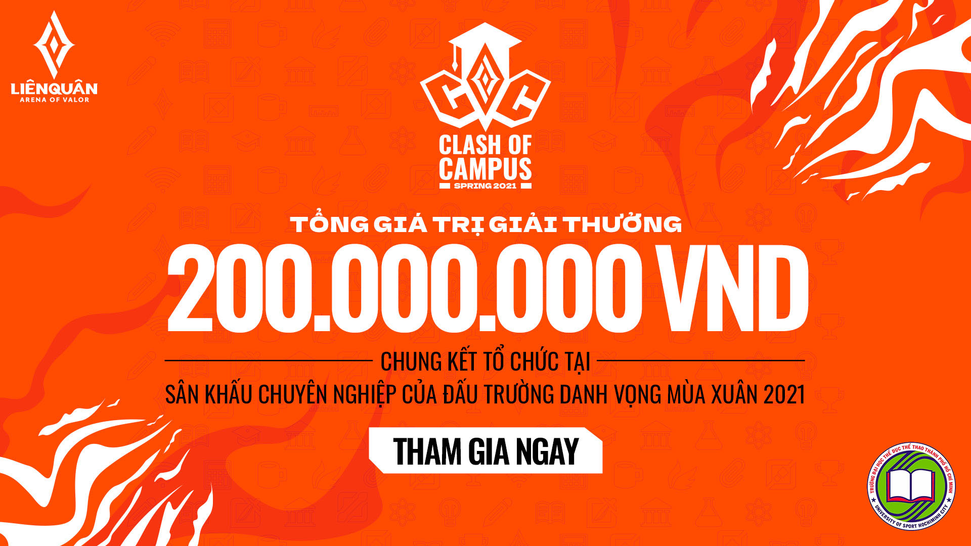 Liên Quân Mobile – Công bố “Giải đấu sinh viên Clash of Campus với tổng giải thưởng lên đến 200 triệu đồng”